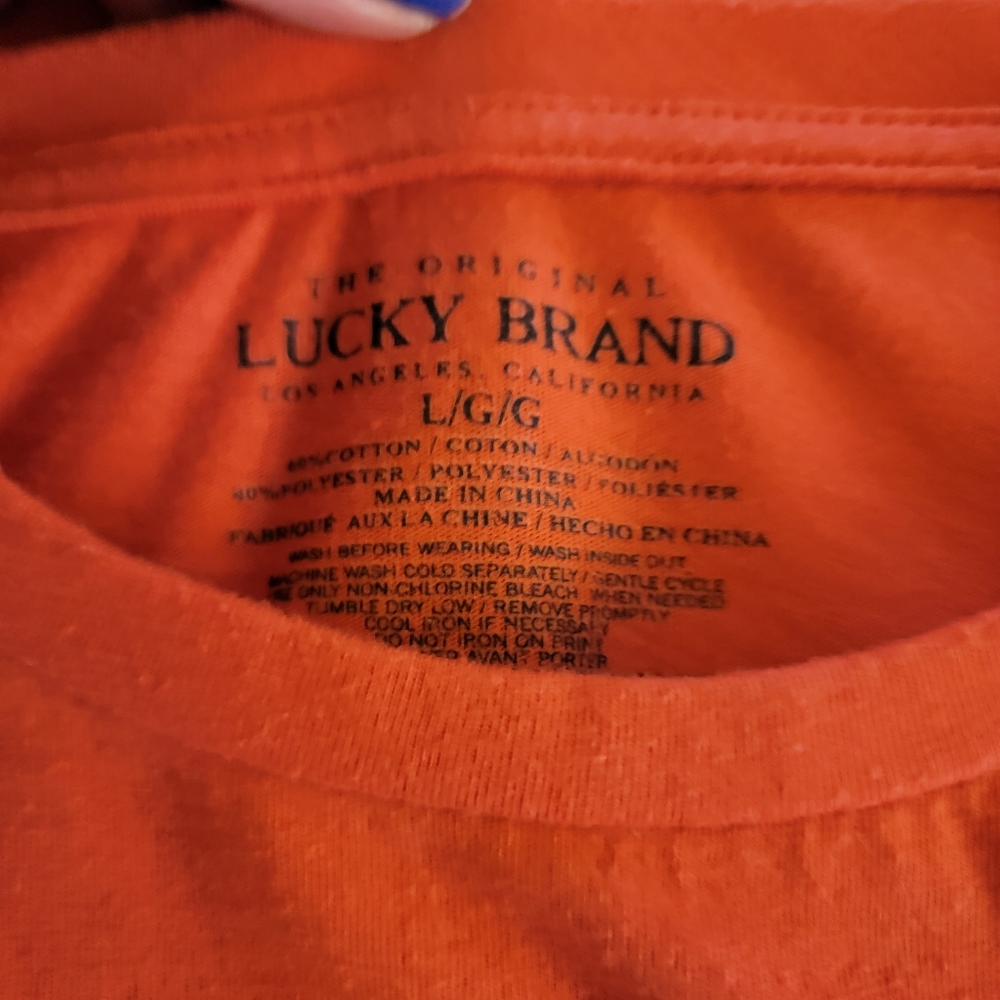 LUCKY BRAND STARS & LUCKY CAP SLEEVE TSHIRT - Picture 4 of 7